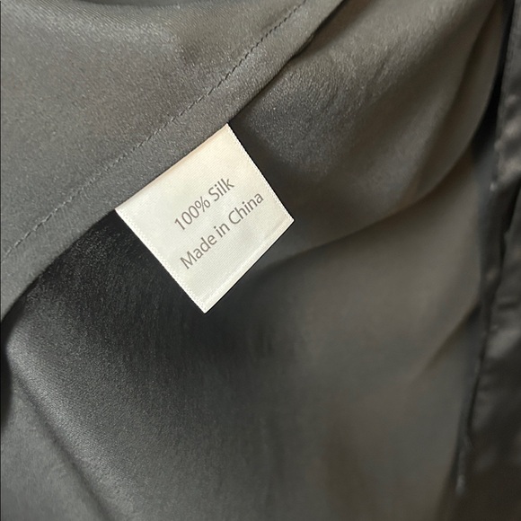 Women’s 100% Pure SILK Black Robe - Picture 11 of 12